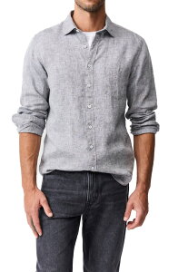 ���b�h�A���h�O�� �����Y �g�b�v�X �V���c ���l�� Rodd & Gunn Coromandel Button-Up Linen Shirt Smoke �X���[�N