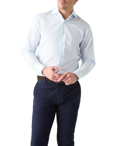 ���o�[�g �^���{�b�g �����Y �g�b�v�X �V���c Robertalbott Kingsley Medium Twill Stripe Shirt in Contemporary fit Light Blue �u���[