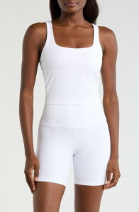 �G���s�[�W�[ ���f�B�[�X �g�b�v�X �^���N�g�b�v MPG Crop Rib Tank Top Brilliant White �z���C�g