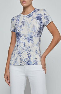 ���W�����X ���f�B�[�X �g�b�v�X �V���c �v�����g L'AGENCE Ressi Mixed Printop Ivory/ Blue Watercolor Paisley �A�C�{���[