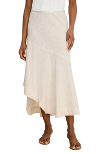 �j�b�N�v���X�]�[�C ���f�B�[�X �{�g���X�J�[�g ���l�� NIC+ZOE Long Engagement Rumba Linen Blend Skirt Neutral Mix