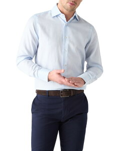 ���o�[�g �^���{�b�g �����Y �g�b�v�X �V���c �R�b�g�� ���l�� Robertalbott Reynolds Cotton Linen Blend Shirt in Contemporary fit Blue �u���[