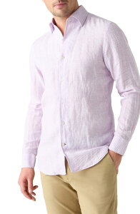 ���o�[�g �^���{�b�g �����Y �g�b�v�X �V���c ���l�� Robertalbott Morgan Medium Stripe Linen Shirt Purple �p�[�v��
