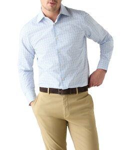 ���o�[�g �^���{�b�g �����Y �g�b�v�X �V���c Robertalbott Madison Check Light Weight Poplin Shirt in Contemporary fit Blue Multi �u���[