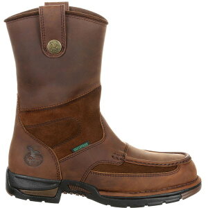 �W���[�W�u�[�c �����Y �V���[�Y �u�[�c�E���C���u�[�c Georgia Boot Waterproof Wellington Work Boot Brown �u���E��