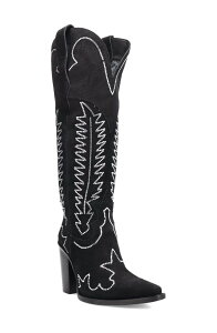 �f�B���S ���f�B�[�X �V���[�Y �u�[�c�E���C���u�[�c Dingo Double Take Over the Knee Western Boot Black �u���b�N