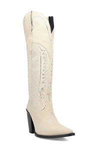 �f�B���S ���f�B�[�X �V���[�Y �u�[�c�E���C���u�[�c Dingo Double Take Over the Knee Western Boot White �z���C�g