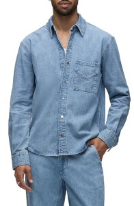 �n�h�\���W�[���Y �����Y �g�b�v�X �V���c �f�j�� Hudson Jeans Denim Snap-Up Shirt Camden �f�j��