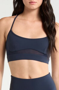 �G���s�[�W�[ ���f�B�[�X �A���_�[�E�F�A �u���W���[ ���b�V�� MPG Sculpt Mesh Inset Sports Bra Navy Blazer �l�C�r�[