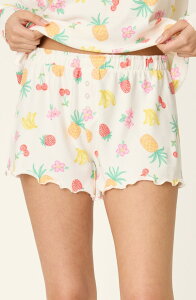 �s�[�W�F�C�T���x�[�W ���f�B�[�X �{�g���X �n�[�t�p���c�E�V���[�c �V���[�g�p���c PJ Salvage Viva La Vida Pajama Shorts Ivory �A�C�{���[
