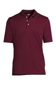 �����Y�G���h �����Y �g�b�v�X �|���V���c Lands' End Short Sleeve Solid Active Polo Shirt Burgundy �o�[�K���f�B