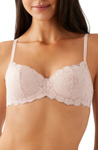�r�[�e���v�e�B�b�h ���f�B�[�X �A���_�[�E�F�A �u���W���[ b.tempt'd by Wacoal Feeling Famous Underwire Balconette Bra Rose Smoke/ White �z���C�g
