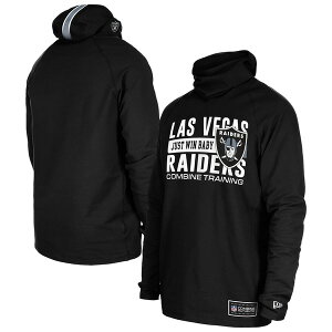 �j���[�G�� �����Y �A�E�^�[ �p�[�J�[�E�X�E�F�b�g Men's New Era Black Las Vegas Raiders Functional Fandom Balaclava Helmet Stripe Tri-Blend Hoodie Black �u���b�N