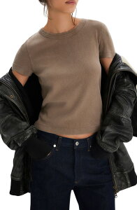 �t���[�s�[�v�� ���f�B�[�X �g�b�v�X �V���c Free People Atlas Crop T-Shirt Dutch Cocoa �R�R�A
