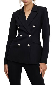 �O�b�h�A�����J�� ���f�B�[�X �A�E�^�[ �W���P�b�g�E�u���]�� �u���U�[ Good American Embellishedouble Breasted Blazer Black001