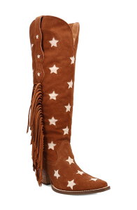 �f�B���S ���f�B�[�X �V���[�Y �u�[�c�E���C���u�[�c Dingo Super Star Knee High Western Boot Camel �L������
