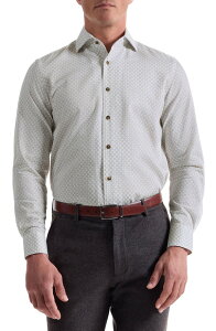 �u�K�b�` �����Y �g�b�v�X �V���c �v�����g Bugatchi Alvin Shaped Fit Geo Print Button-Up Shirt Chalk �`���[�N