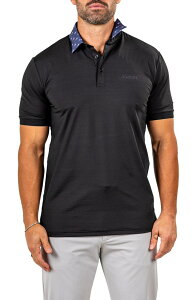 �}�Z�I �����Y �g�b�v�X �|���V���c �R���g���X�g Maceoo Marthyr0021 Black Contrast Collar Golf Polo Black �u���b�N