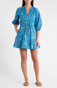 �V���K�[���b�v�X ���f�B�[�X �g�b�v�X �����s�[�X �~�j SUGARLIPS Dabria Split Neck Minidress Blue-Greens �u���[
