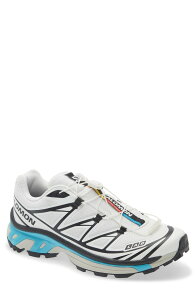 �T������ ���f�B�[�X �V���[�Y �X�j�[�J�[ Salomon Gender Inclusive XT-6 Sneaker Black/ White/ Blue Curacao �z���C�g