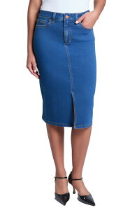 �W���[���Y�j���[���[�N ���f�B�[�X �{�g���X �f�j���p���c �~�f�B �X�J�[�g Jones New York City Slit Front Denimidi Skirt Shore Wash �f�j��