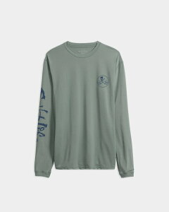 �\���g���C�t �����Y �g�b�v�X T�V���c Salt Life Skull and Poles Long Sleeve SLX Performance Tee Sagebrusheather �w�U�[