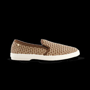 ���r�G�� ���f�B�[�X �V���[�Y �p���v�X ���U�[ ���[�t�@�[ Rivieras Classic Woven Leatherette Slip-On Loafer Brown �u���E��