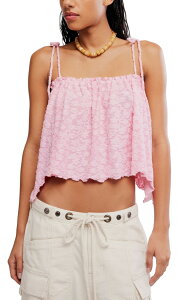 �t���[�s�[�v�� ���f�B�[�X �g�b�v�X �V���c Free People Briana Textured Flower Crop Camisole Festival Flower