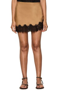 �T���N�`���A���[ ���f�B�[�X �{�g���X�J�[�g �~�j �T�e�� ���[�X Sanctuary Everyday Satin Lace Miniskirtoasted Coconut Brown �u���E��