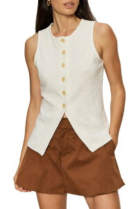 �T���N�`���A���[ ���f�B�[�X �A�E�^�[ �x�X�g �j�b�g Sanctuary Nothing Extra Knit Vest Chalk White �z���C�g