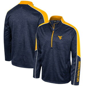 �R���V�A�� �����Y �A�E�^�[ �W���P�b�g�E�u���]�� Men's Colosseum Navy West Virginia Mountaineers Marled Half-Zip Jacket Navy �l�C�r�[
