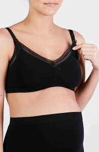 �J�V���N�[�� ���f�B�[�X �A���_�[�E�F�A �u���W���[ �}�^�j�e�B Cache Coeur Milk Maternity and nursing seamless bra Black �u���b�N