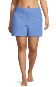 �����Y�G���h ���f�B�[�X �{�g���X �n�[�t�p���c�E�V���[�c �V���[�g�p���c Lands' End 9 Quick Dry Elastic Waist Modest Board Shortswim Cover-up Shorts with Panty Lake Blue �u���[