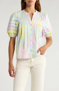 �V���K�[���b�v�X ���f�B�[�X �g�b�v�X �V���c SUGARLIPS Renzo Toile Woven Shirt Light Blue/ Pink �u���[