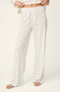 �s�[�W�F�C�T���x�[�W ���f�B�[�X �{�g���X �J�W���A���p���c �W���[�W�[ PJ Salvage Meet Me By the Sea Jersey Pajama Pants Ivory �A�C�{���[
