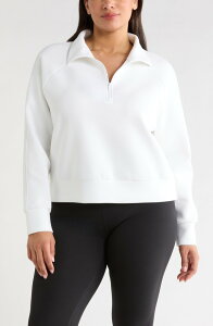 �[�� ���f�B�[�X �A�E�^�[ �p�[�J�[�E�X�E�F�b�g Zella Sporty Half-Zipullover White �z���C�g