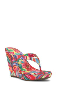 �W�F�V�J�V���v�\�� ���f�B�[�X �V���[�Y �p���v�X �v���b�g�t�H�[�� Jessica Simpson Jyseta Platform Wedge Flip Flop Multi 01 �}���`�J���[