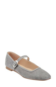 �}�[�N�E�t�B�b�V���[ ���f�B�[�X �V���[�Y �p���v�X Marc Fisher LTD Garissa Mary Jane Flat Medium Gray �O���[