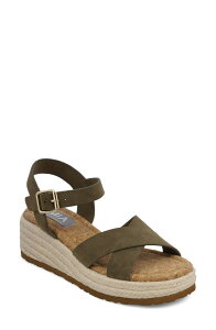 �~�A ���f�B�[�X �V���[�Y �q�[�� �v���b�g�t�H�[�� �T���_�� �A���N�� MIA Nikky Ankle Straplatform Wedge Sandal Khaki Burn �J�[�L