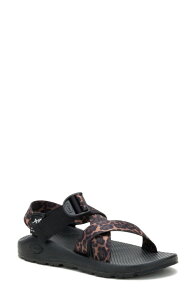 �`���R ���f�B�[�X �V���[�Y �T���_�� Chaco Mega Z Classic Sandal Brown Leopard Print �u���E��