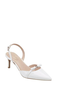�o���h���[�m ���f�B�[�X �V���[�Y �q�[�� Bandolino Pracen Slingback Pointed Toe Pump White �z���C�g