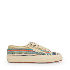 �X�y���K ���f�B�[�X �V���[�Y �X�j�[�J�[ Superga 2750 Raffia Sneakers Blue Weaving �u���[