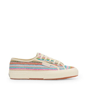 �X�y���K ���f�B�[�X �V���[�Y �X�j�[�J�[ Superga 2750 Raffia Sneakers Lilla Multicolor Herringbone �}���`�J���[