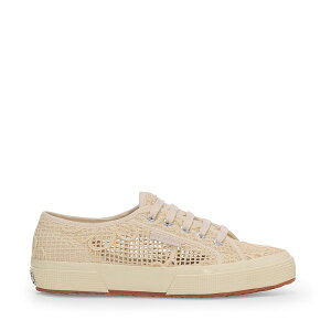 �X�y���K ���f�B�[�X �V���[�Y �X�j�[�J�[ Superga 2750 Net Flower Crochet Beige Raw-Off White �I�t�z���C�g