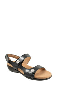 �g���b�^�[�Y ���f�B�[�X �V���[�Y �q�[�� �T���_�� Trotters Romi Sandal Black 2 �u���b�N
