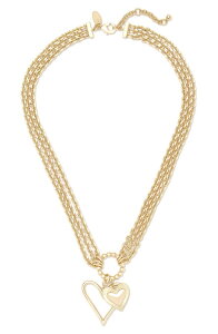 ���C�~�[ �u���b�N ���f�B�[�X �A�N�Z�T���[ �l�b�N���X�E�`���[�J�[ ���[�X Ramy Brook Love Charmultichain Pendant Necklace Gold �S�[���h