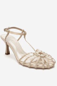 �v�����[�O�V���[�Y ���f�B�[�X �q�[�� Prologue Shoes Gerald Woven Strap Stiletto Pump Beige �x�[�W��