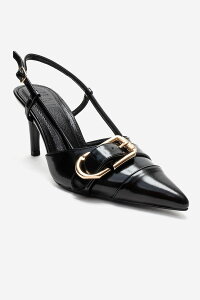 �v�����[�O�V���[�Y ���f�B�[�X �p���v�X Prologue Shoes Noen Buckle Pointed Toe Stiletto Pump Black �u���b�N
