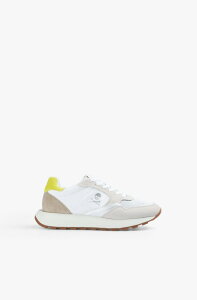 �X�J���p�[�Y ���f�B�[�X �V���[�Y �X�j�[�J�[ Scalpers Gina Sneakers W Off white-Lime �I�t�z���C�g