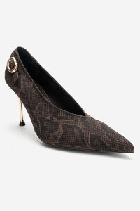 �v�����[�O�V���[�Y ���f�B�[�X �p���v�X Prologue Shoes Molly Stiletto Pump Brown Pattern �u���E��